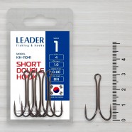 Гачки двійники Leader Short Double, 4шт/уп, № 1